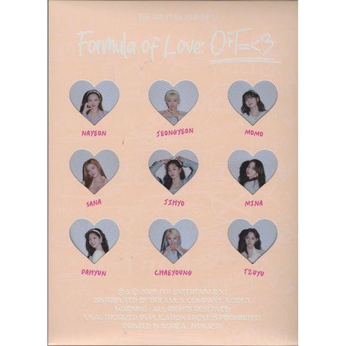 (橘/FULL OF LOVE)第三張正規專輯「Formula of Love: O+T=<3」