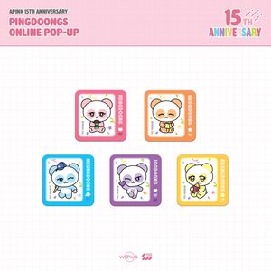 [15th ANNIVERSARY]-PINGDOONGS螢幕擦拭貼紙組(韓國進口)